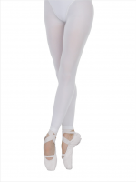 Footless tights for gymnastics and dance SOLO TR55 (100 DEN) white
